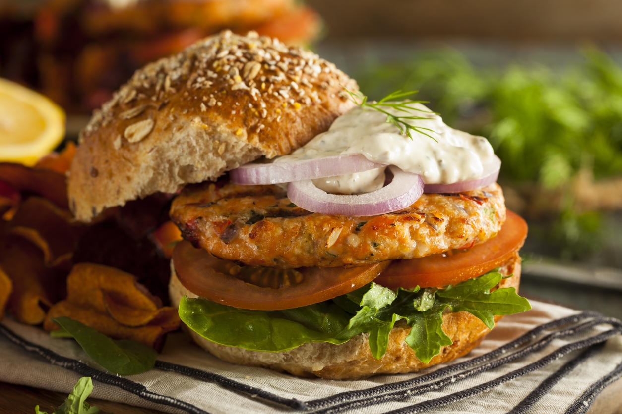 Salmon Burgers with Hoisin Mayonnaise - Food So Good Mall